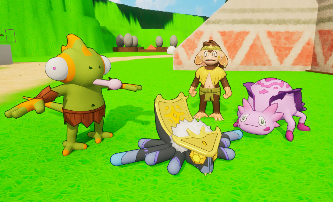 Screenshot of characters